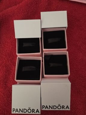 Pandora Pink and White Ring Gift Boxes
